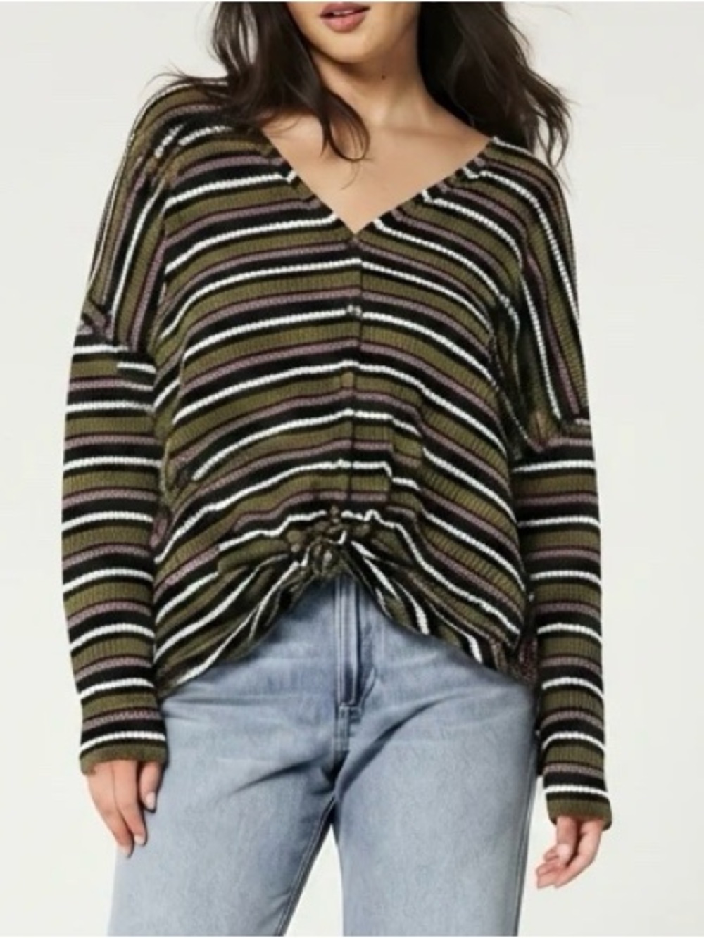 Urban Outfitters Out from Under Green Striped Sweater